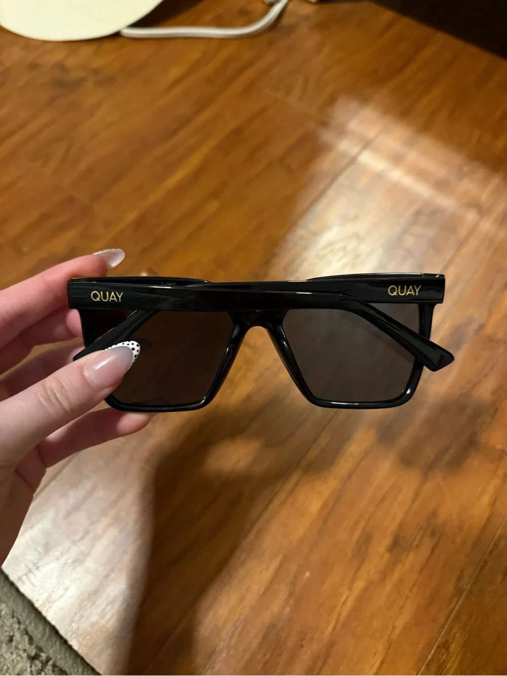 Quay Australia Black Square Oversized Sunglasses